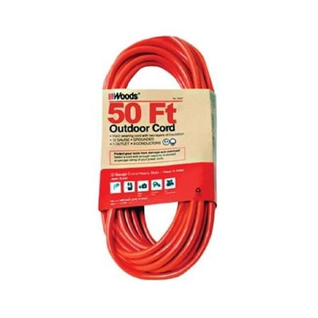 Sonic Boom SJTW Extension Cord, 16 AWG, 16/3, Orange, 50 ft SO858989
